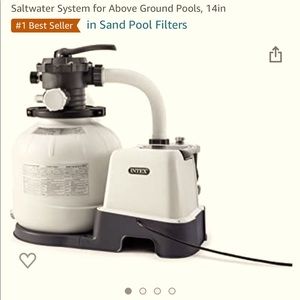 Brand new sand pool pump- and salt water conversion kit- for above ground pools.